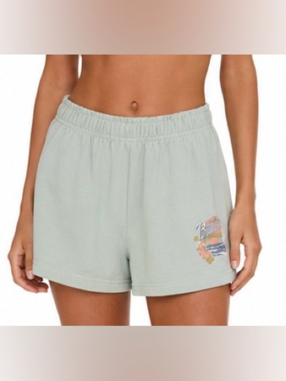 Billabong Sage Green Graphic Lounge Shorts NWT Women’s Small